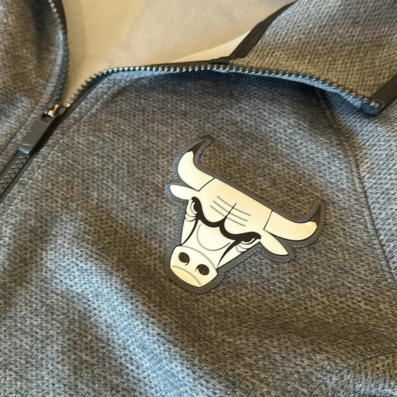 NIKE NBA Chicago Bulls Therma Flex Dri-Fit Gray Hoodie Size Medium - Picture 5 of 10